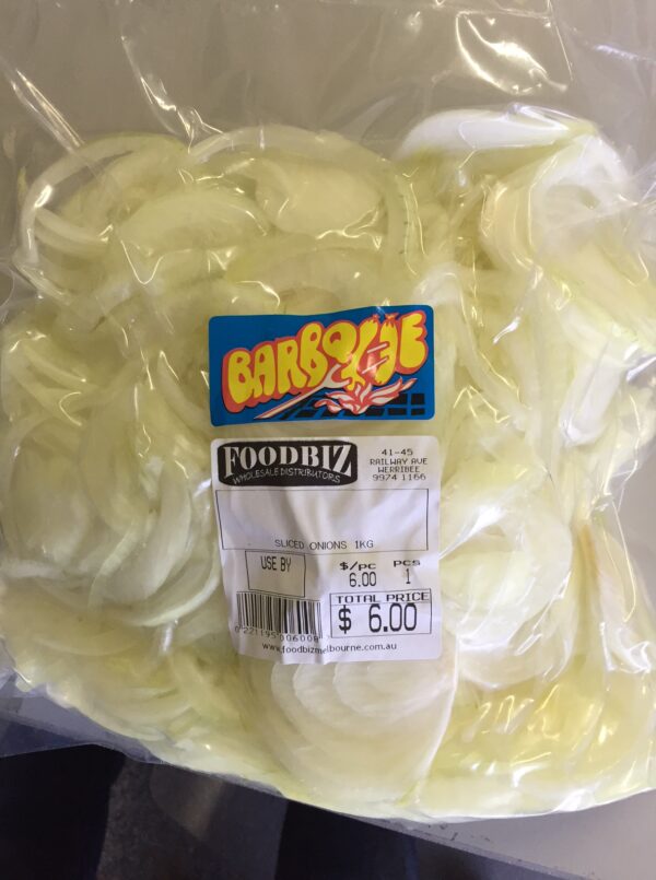 Sliced Onions 800gm Bag